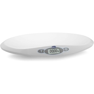 Cantar digital pentru bebelusi Chicco pentru nou-nascuti si bebelusi de la 30 g pana la 20 kg, insoteste cresterea bebelusului tau, cantar electronic pentru bebelusi cu afisaj LCD si functie de tara, stocheaza ultima greutate