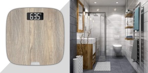 Cantar digital Rowenta Origin Light Wood BS1600 afisaj mare finisaj lemn capacitate 160 kg - Img 5