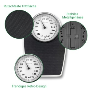 Cantar mecanic Medisana PSD 150 kg Retrodesign Acoperire sticla intarita - Img 4