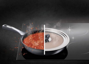 Capac anti-stropire inox Tefal Ingenio 24-30 cm, usor de curatat, design compact - Img 5