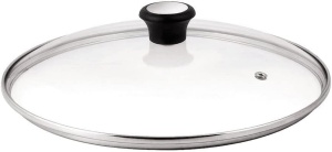 Capac de sticla Tefal 280975, 24 cm, cu ventil de abur, negru cu cupru - Img 1