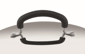 Capac din otel inoxidabil Lagostina Pratica, 18 cm, gri si negru - Img 2