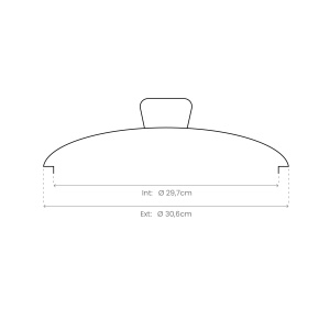 Capac din sticla IBILI 971630, 30 cm, cu maner din inox si etansare - Img 3
