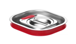Capac HENDI Gastronorm GN 16 din otel inoxidabil cu margine din silicon rezistent la temperaturi extreme