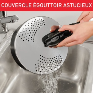 Capac pentru scurgere Tefal Ingenio, inox, 14-20 cm, spatiu de stocare optimizat - Img 4