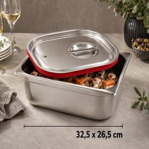 Capac transparent pentru GN 12 APS 80024, cu silikondicatie, 265 x 325 mm - Img 2