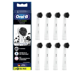 Capete de perie Oral-B Pure Clean, 8 bucati, cu perii din activ carbune