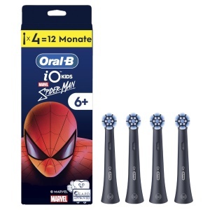 Capete de periuta Oral-B iO Kids 6 pentru copii, extra moi, 4 bucati, negru