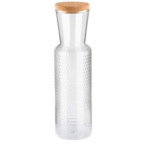 Carafa din sticla APS Dots, 0.75L, cu capac din pluta, 28 cm - Img 3