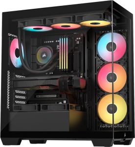 Carcasa PC Corsair 3500X ARGB Mid-Tower, Negru, Panoramic, Cu 3 Ventilatoare