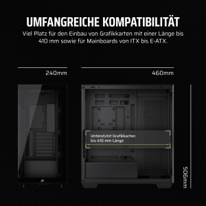 Carcasa PC Corsair 3500X Mid-Tower, Sticla Temperata, Neagra, Compatibila EATX - Img 7
