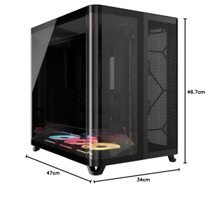 Carcasa PC Corsair AIR 5400 LX-R RGB, Mid-Tower, Negru, Design Inovator - Img 13