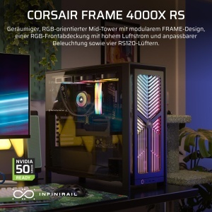 Carcasa PC Corsair Frame 4000X RS, Neagra, cu iluminare ARGB - Img 2