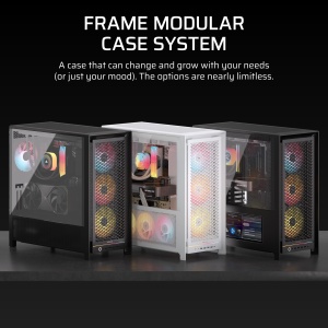 Carcasa PC Corsair Frame 5000D, Mid-Tower, Negru, cu 4 Ventilatoare Preinstalate - Img 3