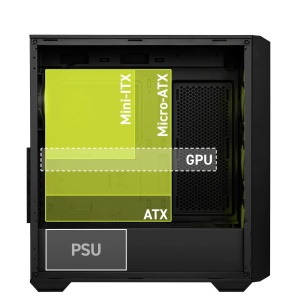 Carcasa PC MAG Forge 330R Luftstrom - Mid-Tower, 4 ventilatoare ARGB, geam sticla - Img 4