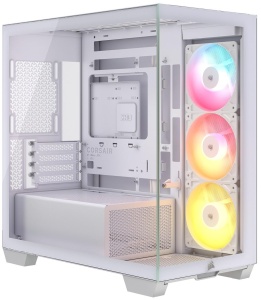 Carcasa PC Micro-ATX CORSAIR 2800X RS-R, Alb, ARGB, 3 ventilatoare