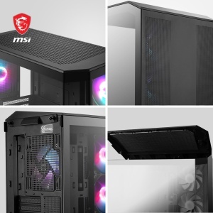 Carcasa PC MSI MAG PANO M100R PZ, mATX, 4 ventilatoare ARGB, USB Type-C - Img 6