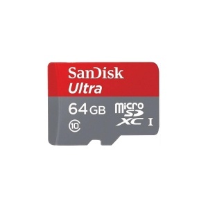 Card microSD SanDisk 64GB Ultra Class 10, 80MBs, cu adaptor SD