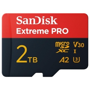 Card microSD SanDisk Extreme PRO 2TB, viteza citire 250 MBs, SD Adapter