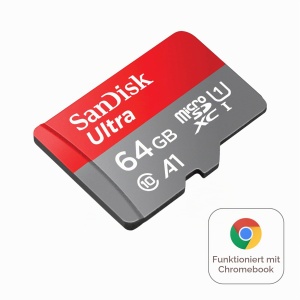 Card microSD SanDisk Ultra 64 GB UHS-I pentru Chromebook, A1, Class 10 - Img 2