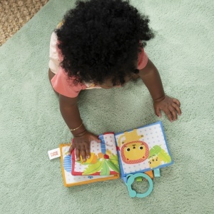 Carte de Stoff pentru Bebei Bright Starts Safari Buddies, Plus, Unisex, cu Sunete - Img 4