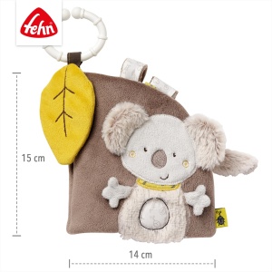 Carte senzoriala pentru bebelusi Fehn Koala cu sunete si oglinda prindere universala - Img 5