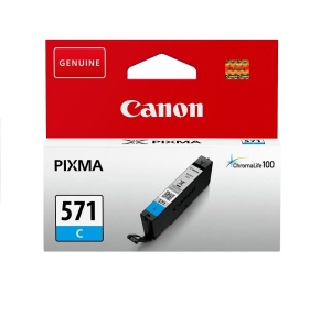Cartus de cerneala Canon CLI-571 Cyan, calitate superioara, compatibilitate larga