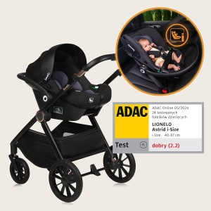 Carucior 3 in 1 Lionelo Layla cu scaun auto i-Size, 0-22 Kg, roti PU - Img 4