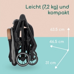 Carucior Bebeconfort Sunlite, 0-4 ani, 22 kg, Compact, Gri Tinted - Img 5