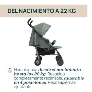 Carucior Chicco Echo Lite, pentru nou-nascuti, ajustabil, verde - Img 5