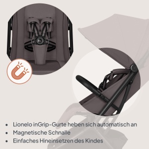 Carucior compact Lionelo Sia, ultraleicht, 5.9 kg, cu suport pentru pahar - Img 7