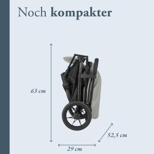 Carucior copii Inglesina Zenit 2, Horizon Grey, compact si usor, pana la 22 kg - Img 2