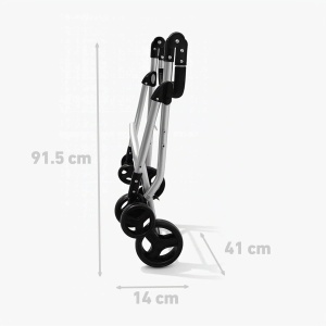 Carucior de cumparaturi JATA HCAR2502, 40 l, 4 roti, design pliabil - Img 6