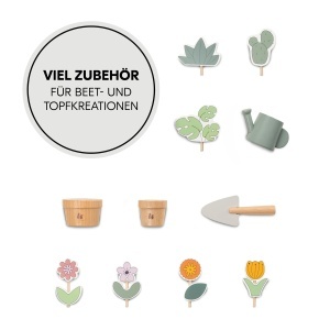 Carucior de invatare Hauck Learn to Walk Plants din lemn, cu accesorii de gradinarit - Img 4