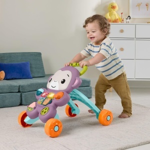 Carucior de mers Fisher-Price JGW90, lila, cu activitati muzicale - Img 2