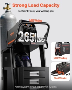 Carucior de sudura VEVOR WT-78-A cu 4 sertare, capacitate 120 kg - Img 3