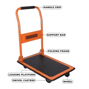 Carucior de transport BLACKDECKER BXWT-H303, max. 80KG, pliabil, 60 x 40 x 80,5 cm - Img 4