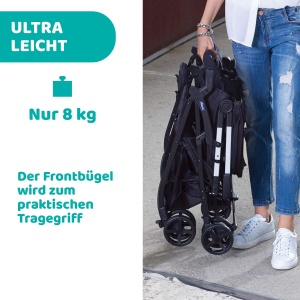 Carucior gemeni Chicco OHlala Twin ultra-usor pliabil protectie UV UPF 50 - Img 4