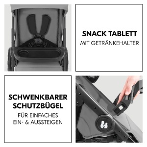 Carucior Hauck 2in1 Shop N Care Travel Set Pliabil UV Protectie 50 Gri - Img 6