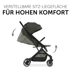 Carucior Hauck Travel N Care Dark Olive compact si usor cu functie de inclinare si protectie solara UPF 50 - Img 4