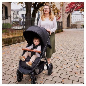 Carucior hauck Uptown, Melange Black - pentru nou-nascuti, cu suport pentru bauturi, pliabil - Img 2