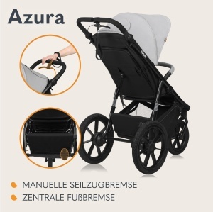 Carucior jogging Lionelo Azura 3 roti pozitie inclinata amortizare completa - Img 6