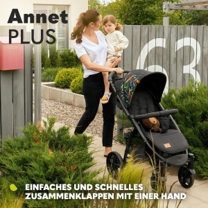 Carucior Lionelo Annet Plus pentru copii, pana la 22 kg, cu suport pentru picioare - Img 6