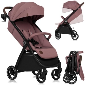 Carucior LIONELO INGRID pentru copii, 22 kg, roti pivotante 360, pliere usoara