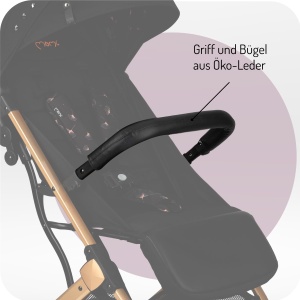 Carucior MoMi Estelle Dakar pentru copii de la 6 luni, 22 kg, pliabil, cu cos de cumparaturi - Img 4