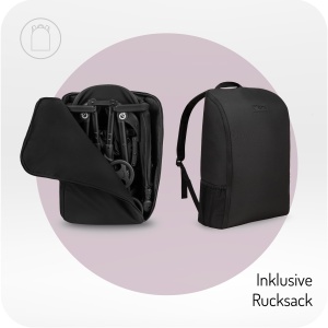Carucior MoMi GRACE ultracompact pliabil cu rucsac inclus pentru copii 6 luni - Img 3