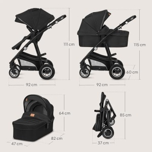 Carucior multifunctional Lionelo Bianka 3 in 1 pana la 22 kg sistem pliabil roti 360deg cu amortizoare - Img 13