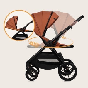 Carucior multifunctional Lionelo Layla 2 in 1 0-48 luni roti PU pivotante suspensie completa - Img 4