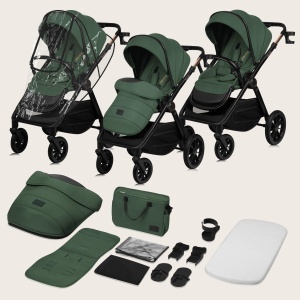 Carucior multifunctional Lionelo Layla 2 in 1 0-48 luni suspensie completa roti PU pivotante XXL UPF 50 - Img 9