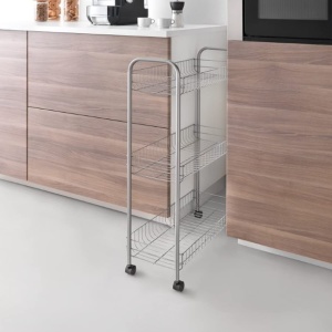 Carucior multifunctional Metaltex 341503039 3 etaje 56x23x84 cm, rezistent la rugina - Img 5